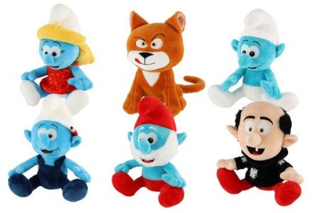 Postavičky ze světa Šmoulů plyšové 25-30cm mix druhů 0m+
