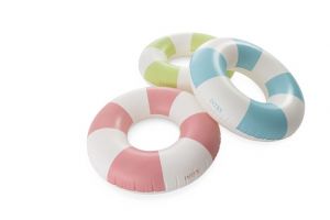 Kruh nafukovací pruhovaný 91cm 3 barvy od 9 let v sáčku