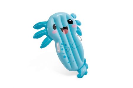 Lehátko axolotl s úchyty nafukovací 117x107cm v krabici