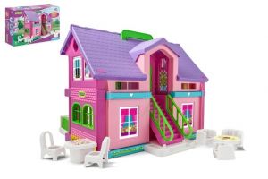 Domeček pro panenky na hraní plast 37x30cm v krabici Wader