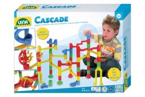 Kuličková dráha 48ks + 20 kuliček v krabici 40x30x8,5cm