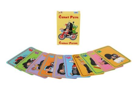 Černý Petr Krtek společenská hra - karty v krabičce 6x9cm