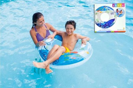 Kruh nafukovací s úchyty 97cm 2 barvy v krabici