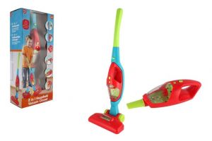 Vysavač 2v1 plast na baterie se světlem se zvukem v krabici 24x54x13cm 24m+