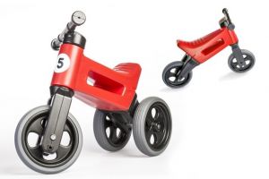 Odrážedlo FUNNY WHEELS Rider Sport červené 2v1, výška sedla 28/30cm nosnost 25kg 18m+ v sá