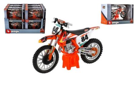 Motorka Bburago KTM 450 SX-F Factory Edition (2018) kov/plast 12cm v krabičce