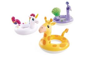 Kruh nafukovací zvířátko průměr 58cm 3 druhy v sáčku 16x25cm 3-6 let