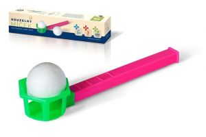 MAGIC BALL růžový kouzelný míček foukací hlavolam v krabičce 22x4,5x3cm