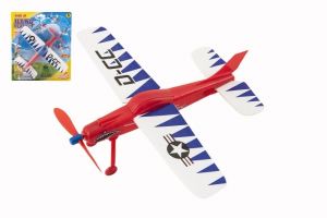 Letadlo na natáhnutí pěna 22x26cm 3 barvy na kartě