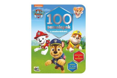Samolepkový sešit 100 samolepek s omalovánkami Tlapoková patrola/Paw patrol 21,5x28cm