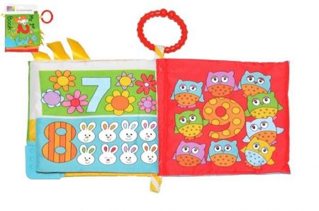 Knížka textilní a šustící rozkládací 16x14cm na kartě 0+