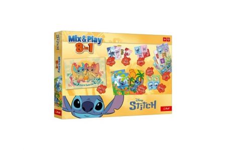 Mix &amp; Play 8v1 Stitch společenská hra v krabici 40x27x5cm 