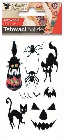 Tetovací obtisky Kočky 10,5 x 6 cm