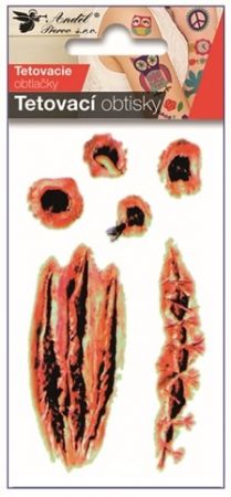 Tetovací obtisky Jizvy 10,5 x 6 cm