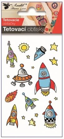 Tetovací obtisky Vesmír 10,5 x 6 cm