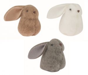 Zajíc látkový 5,5 x 6 x 6 cm na klipu