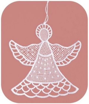 Háčkovaný anděl 12 cm