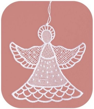 Háčkovaný anděl 12 cm