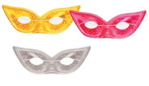 Škraboška hologramová kočičí oči - Červená