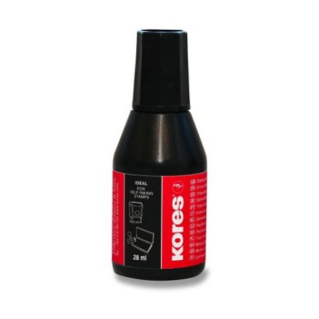 Razítkovací barva Kores - 28 ml - černá