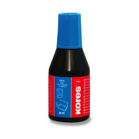 Razítkovací barva Kores - 28 ml - modrá