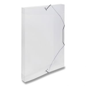 Box na dokumenty Transparent, A4, hřbet 30 mm - průhledné