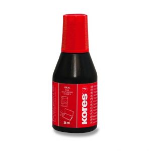 Razítkovací barva Kores - 28 ml - červená