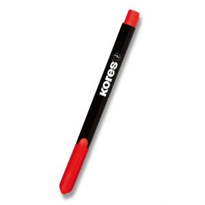 Permanentní popisovač Kores K-Marker tenký - červený