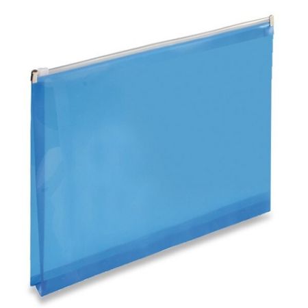 Plastová ZIP obálka, A4, 5 kusů - modrá, A4