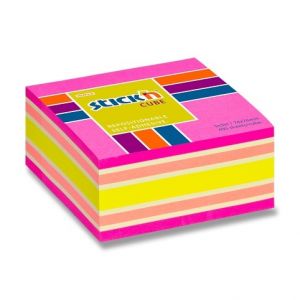 Samolepicí bloček Hopax Stick’n Notes Neon 76 x 76 mm, 400 listů - růžový