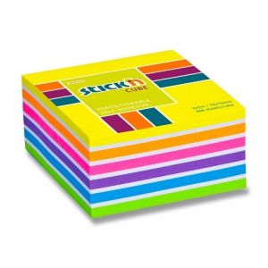 Samolepicí bloček Hopax Stick’n Notes Neon 76 x 76 mm, 400 listů - žlutý