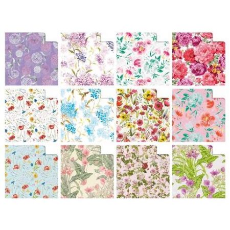 Dárkový balicí papír Fiori - 2 x 0,7 m, mix motivů