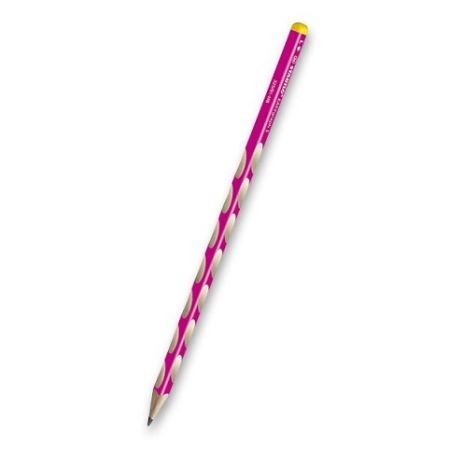Grafitová tužka STABILO EASYgraph S, tvrdost HB, pro leváky - růžová