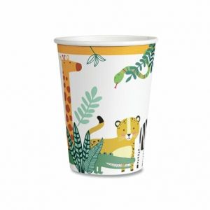 Papírové kelímky Get Wild - objem 0,25 l, 8 ks