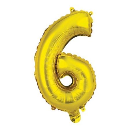 Nafukovací číslice zlaté - 6