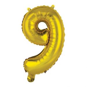 Nafukovací číslice zlaté - 9