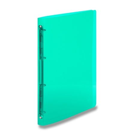 4kroužkový pořadač Transparent, A5, 25 mm - zelený