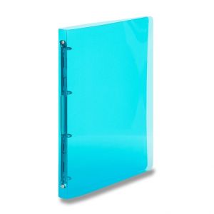 4kroužkový pořadač Transparent, A5, 25 mm - modrý