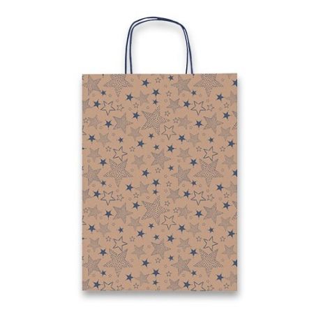 Dárková taška Sadoch Kraft Stelline - 160 x 80 x 210, modrá