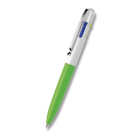 Kuličkové pero Schneider Take 4 Neon - neonově zelená/bílá