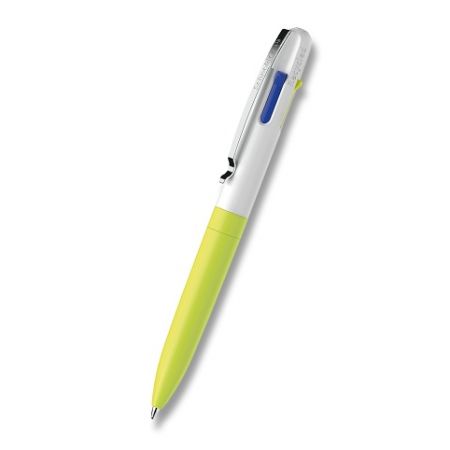 Kuličkové pero Schneider Take 4 Neon - neonově žlutá/bílá