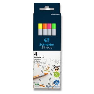 Zvýrazňovač Schneider Shine-Up - sada 4 barev