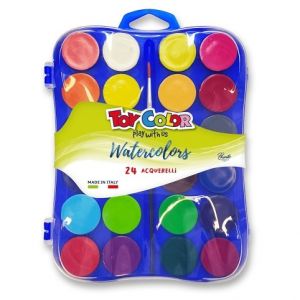 Vodové barvy Pasuto Toy Color - 24 barev, 30 mm