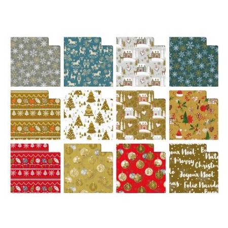 Dárkový balicí papír Sadoch Raso Prestigio - 2 x 0,7 m, mix motivů