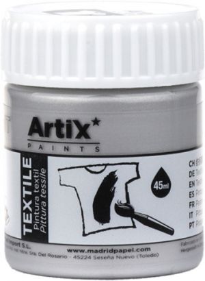 Barva na textil 45ml stříbrná PP652-2