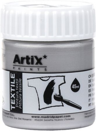 Barva na textil 45ml stříbrná PP652-2