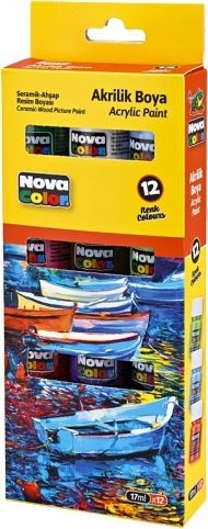 Barvy akrylové NC-2008 12ks 17ml