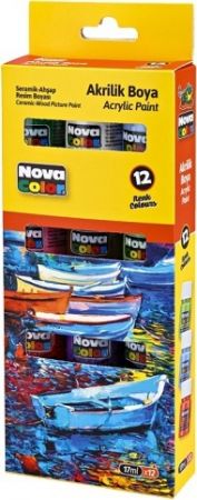 Barvy akrylové NC-2008 12ks 17ml