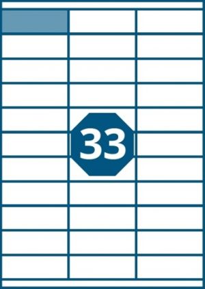 Etikety A4 70,0 x 25,4 33ks