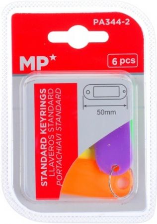 Jmenovka na klíče 6ks bar.mix PA344-2 blistr